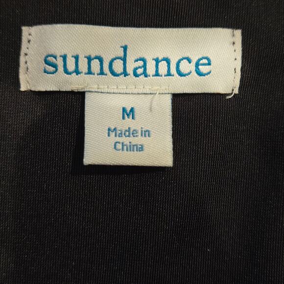 Sundance Morgan Black Velvet Faux Wrap Surplice Long Sleeve Blouse Top, Sz MED - Picture 5 of 6